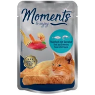 Mokra karma dla kotów - MOMENTS Adult Tuńczyk z krewetkami 24x70 g - miniaturka - grafika 1