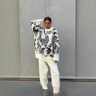 Komplety damskie - Komplet różnokolorowy odzieży domowej - Biały L - miniaturka - grafika 1