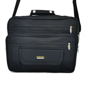 Torby męskie - Poręczna torba męska na ramię marki Sanchez czarna - miniaturka - grafika 1