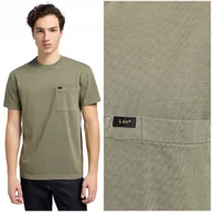 Koszulki męskie - Lee RELAXED POCKET TEE Olive luźna koszulka bawełniana męska kieszonka XL - miniaturka - grafika 1