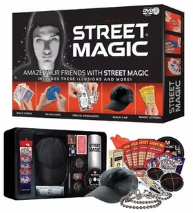 Cartamundi ULICZNA MAGIA ZESTAW SZTUCZEK + CZAPKA + DVD 8+ - Czapki dla dzieci - miniaturka - grafika 1