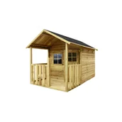 Place zabaw - 4IQ Domek Nati z tarasem - 139 x 237 cm, wys. 165 cm - miniaturka - grafika 1