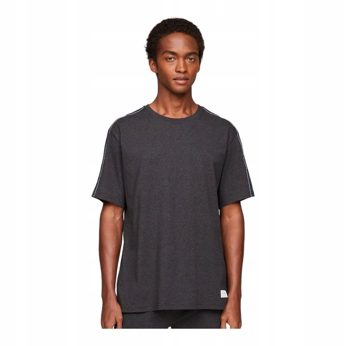 Tommy Hilfiger Męska Koszulka T-Shirt Ss Tee Logo Grafitowa R.L