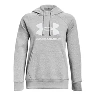 Bluzy damskie - Damska Bluza UNDER ARMOUR UA RIVAL FLEECE BIG LOGO HDY 1379501-012 – Szary - miniaturka - grafika 1