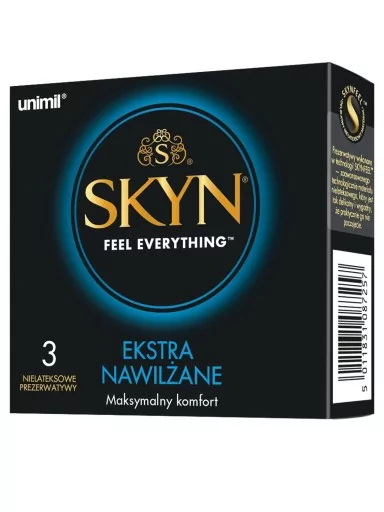 SKYN Unimil - prezerwatywy ekstra nawilżone, nielateksowe Wariant/Rozmiar: 3 szt.||