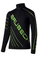 Odzież sportowa dziecięca - Bluza termoaktywna piłkarska Brubeck Dry Junior LS1636J czarny/neonowy - miniaturka - grafika 1
