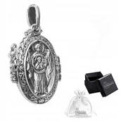 Wisiorki - Puzderko Wisiorek srebrne pr.925 Otwierane na Relikwie. Prawosławie - miniaturka - grafika 1