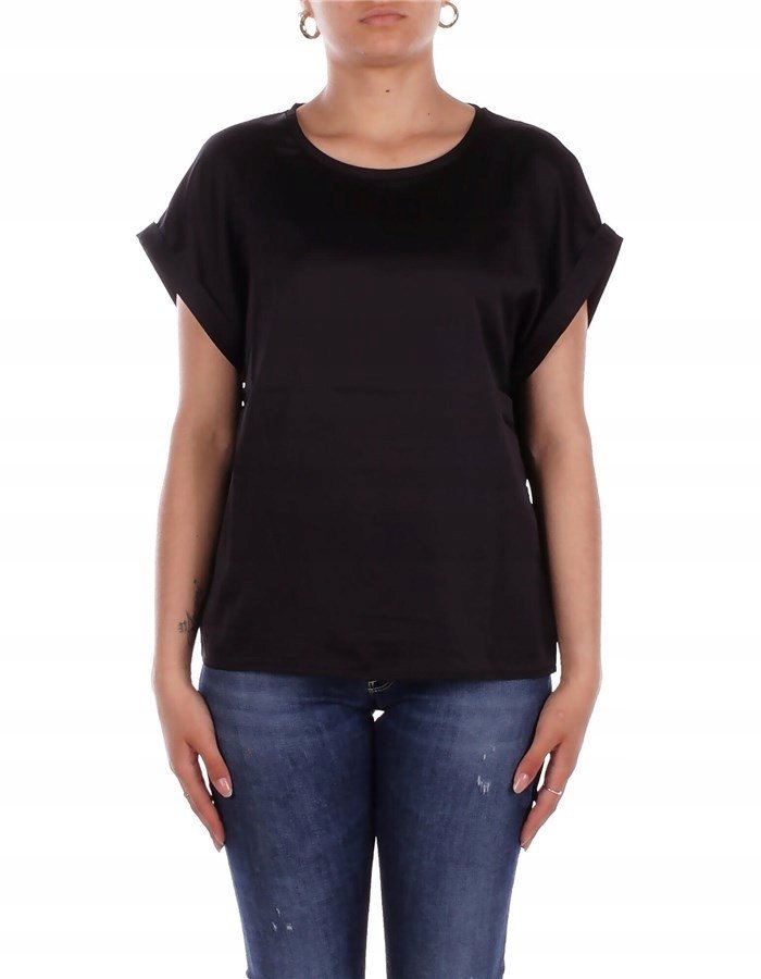 ONLY BLUZKA DAMSKA CZARNA Z KRÓTKIM RĘKAWEM M JPA