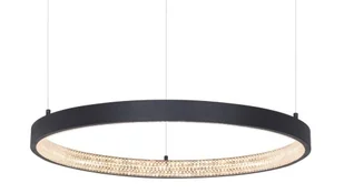 Luces Exclusivas Wisząca LAMPA glamour MORON LE41723 Luces Exclusivas metalowa OPRAWA pierścień ZWIS LED 37W 3000K z krysztakami czarny - Lampy sufitowe - miniaturka - grafika 2