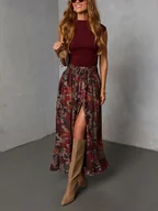 Spódnice - Milan Kiss Spódnica w kolorze czerwono-jasnobrązowym - miniaturka - grafika 1