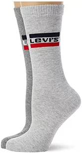 Levi's Skarpety unisex z logo o regularnym kroju, Jasnoszary melanż - Skarpetki męskie - miniaturka - grafika 1