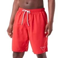 Kąpielówki męskie - Emporio Armani Swimwear Emporio Armani Sponge Eagle Bermudy szorty do pływania, ruby czerwony, rozmiar 50, rubinowy (Ruby Red) - miniaturka - grafika 1