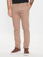 Spodnie męskie - JOOP! Jeans Spodnie materiałowe 30025086 Beżowy Slim Fit - miniaturka - grafika 1
