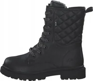 Botki damskie - S.OLIVER CZARNE BOTKI Z PIKOWANĄ CHOLEWKĄ I OCIEPLENIEM TEX 35 6CA - miniaturka - grafika 1