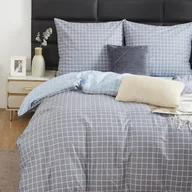 Pościel - Pościel w Kratkę Satyna Bawełniana 160x200 S064 - miniaturka - grafika 1