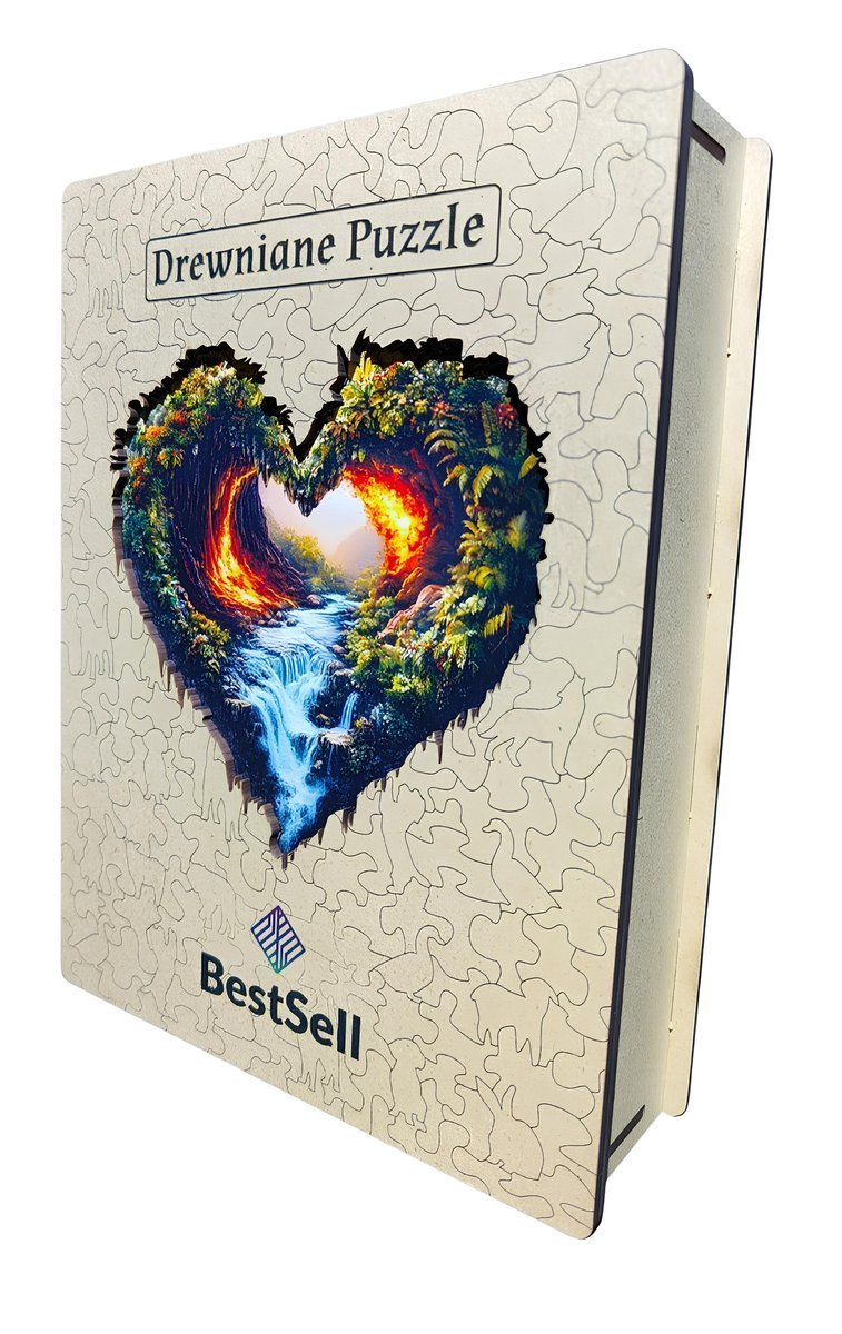 DREWNIANE PUZZLE BESTSELL SERCE NATURA KRAJOBRAZ PUZLE NA ROCZNICĘ DLA DZIEWCZYNY KOBIETY DZIECI DOROSŁYCH UKŁADANKA 3D