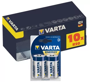 Zestaw 10x baterie alkaliczne VARTA R20 Typ D Energy - Baterie i akcesoria - miniaturka - grafika 1