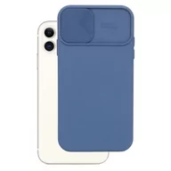 Etui i futerały do telefonów - Etui do Apple iPhone 11 A2111 SILICONE LENS granatowe Case Pokrowiec - miniaturka - grafika 1