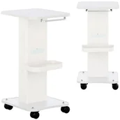 Meble kosmetyczne - Pomocnik kosmetyczny fryzjerski do salonu uniwersalna szafka wózek stolik na kółkach URZ-STO-21-WHITE - miniaturka - grafika 1