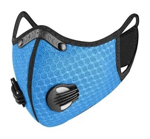 ALEXPO ALEXPO Maska Active Sport 2.0 przeciwsmogowa ażurowa niebieska 1 sztuka - Maseczki antysmogowe - miniaturka - grafika 1