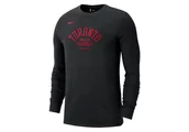 Koszulki męskie - Nike Nba Toronto Raptors Courtside Element Long-Sleeve Tee Black - miniaturka - grafika 1