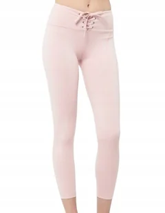 GUESS LEGGINSY RÓŻOWE GŁADKIE LOGO CASUAL S GXA - Legginsy - miniaturka - grafika 1