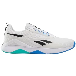 Reebok Męskie tenisówki NANOFLEX TR 2, obuwie białe/czarne/rozpinane zielone, rozmiar 39 - Trampki męskie - miniaturka - grafika 1