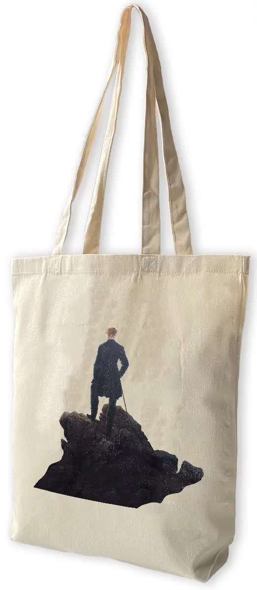 Torba bawełniana Wędrowiec nad morzem mgły Caspar David Friedrich