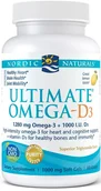 Suplementy naturalne - Ultimate Omega-D3, 1280mg Lemon - 60 solfgels Nordic Naturals - miniaturka - grafika 1
