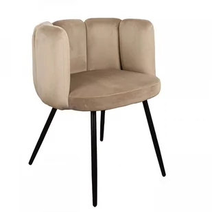 Krzesło Paume piaskowe tkanina Velvet - Krzesła - miniaturka - grafika 1