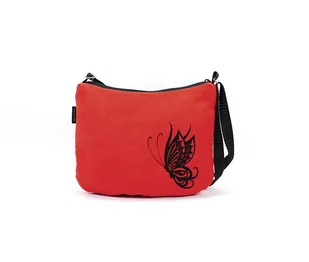 Torebka na ramię czerwona z czarnym motylem - Torebki damskie Torebka na ramię czerwona z czarnym motylem - Torebki damskie - miniaturka - grafika 1