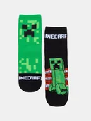Skarpetki dla dzieci - Sinsay - Bawełniane skarpetki 2 pack Minecraft - wielobarwny - miniaturka - grafika 1