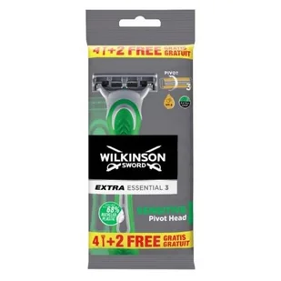 Wilkinson Sword Extra Essential 3 Sensitive Maszynka jednorazowa, 6szt. - Maszynki do golenia i wkłady - miniaturka - grafika 1