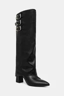 Kozaki damskie - Guess kozaki GARICA damskie kolor czarny na słupku FLFGAR ELE11 - miniaturka - grafika 1