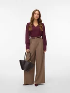 Bluzki damskie - Vero Moda Bluzka w kolorze ciemnofioletowym - miniaturka - grafika 1