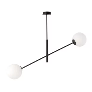 Emibig LINEAR 2 BLACK/OPAL 1169/2 lampa sufitowa żyrandol nowoczesny klosze 1169/2 - Lampy sufitowe - miniaturka - grafika 2