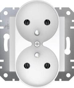 Schneider Electric ASFORA Gniazdo podwójne z/u białe EPH9810221
