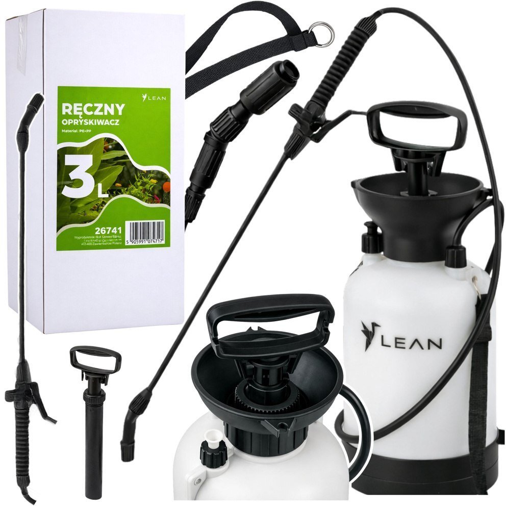 Ręczny Opryskiwacz Ciśnieniowy Do Podlewania Nawożenia Opryskiwania LEAN 3L