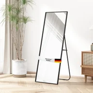 Lustra - Pełnowymiarowe lustro Albatros - prostokątne lustro z czarną ramą - lustro stojące lub duże lustro ścienne o nowoczesnym designie, 140 x 50 cm - wysokiej jakości i trwałe szkło - miniaturka - grafika 1