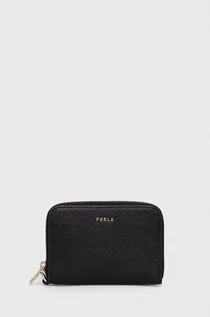 Portfele - Furla portfel skórzany damski kolor czarny - grafika 1