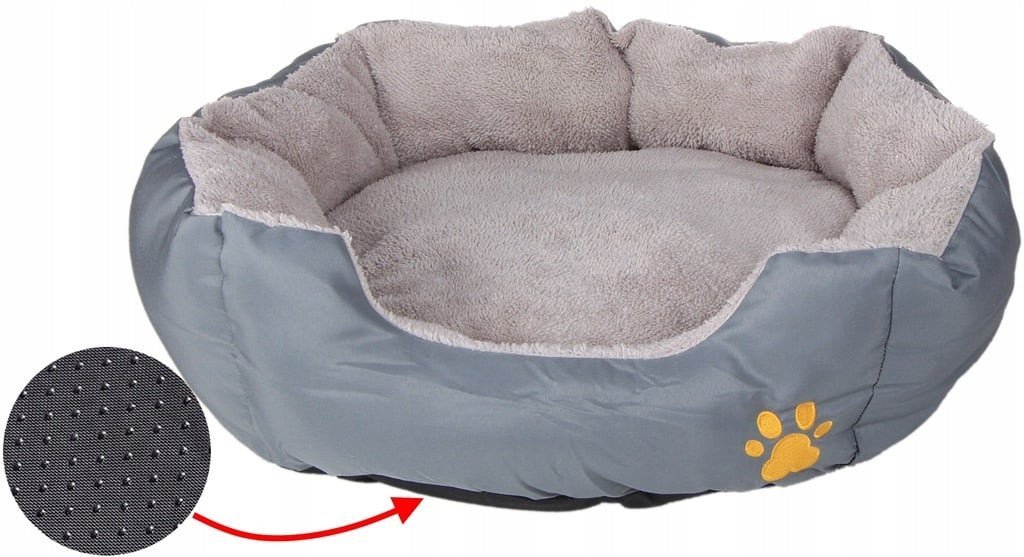 Miękkie GRUBE legowisko dla psa, kota z poduszką ANTYPOŚLIZGOWE kanapa 57cm
