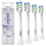 Końcówki do szczoteczek elektrycznych - 4 Końcówki do szczoteczki SOOCAS X3 X3U X3S X1 X5 V1 BIAŁE UNIWERSALNE TWARDOŚĆ 6/10 - REPTILA - miniaturka - grafika 1