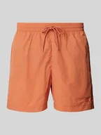 Kąpielówki męskie - Spodenki kąpielowe o kroju regular fit z wyhaftowanym logo model ‘DRAWSTRING’ - miniaturka - grafika 1