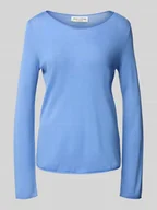 Swetry damskie - Sweter z dzianiny o kroju regular fit z żywej wełny - miniaturka - grafika 1
