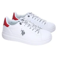 Sneakersy męskie - Sneakersy męskie U.S. POLO CODY001-WHI-RED01 białe 41 - miniaturka - grafika 1