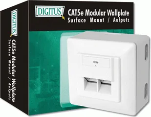 Digitus Gniazdo natynkowe kat.5E podwójne ekranowane DN-9002/A-DN-9002 - Pozostałe akcesoria sieciowe - miniaturka - grafika 1