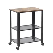 Wózki kuchenne - Beliani Wózek kuchenny czarny BOLZANO - miniaturka - grafika 1