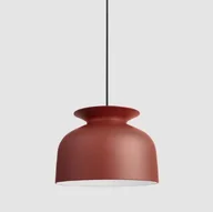 Oprawy, klosze i abażury - Wisząca lampa Ronde 40 z czerwonym kloszem - miniaturka - grafika 1