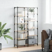 Regały - vidaXL Regał na książki, dąb sonoma, 100x32x170 cm - miniaturka - grafika 1