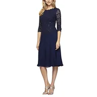 Sukienki - Alex Evenings Damska sukienka z cekinami, koronkowa (drobna i regularna) na specjalne okazje, granatowy, 36 - miniaturka - grafika 1